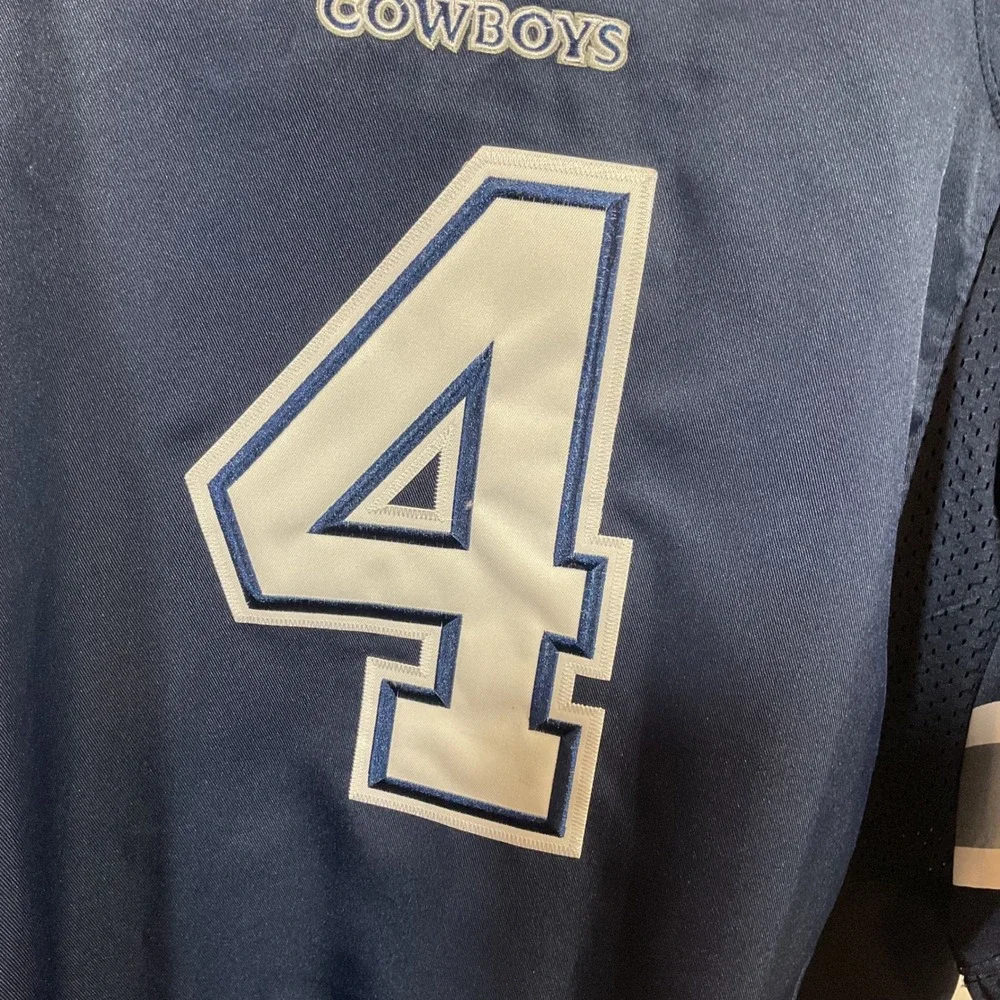 Dallas Cowboys Nike NFL On Field Jersey Size 48 Dak‎ Prescott 4 Stitched Blue